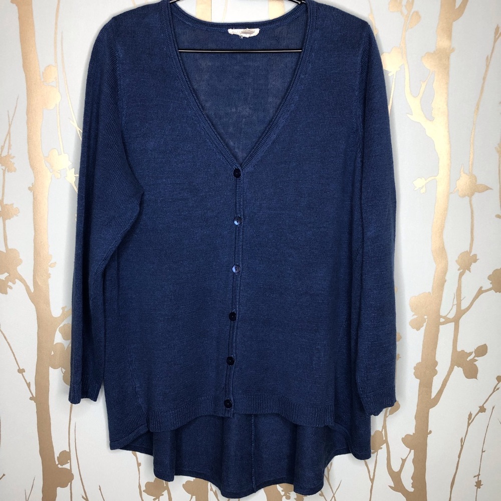 Eileen Fisher Navy Button up cardigan